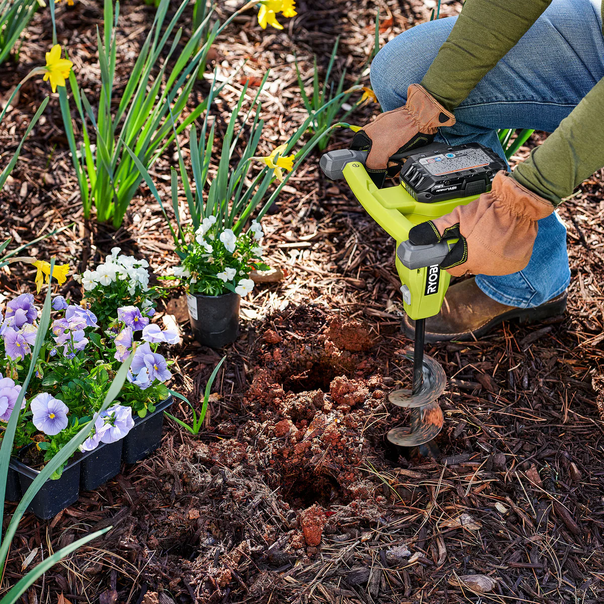 Ryobi 18V ONE+ Handheld Planter Tool Only - 300mm Depth - Lightweight - Image 2