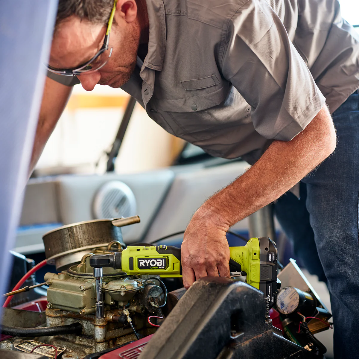 Ryobi 18V ONE+ HP Brushless ⅜" Compact High-Speed Ratchet - 54Nm Torque - 460rpm - Image 4