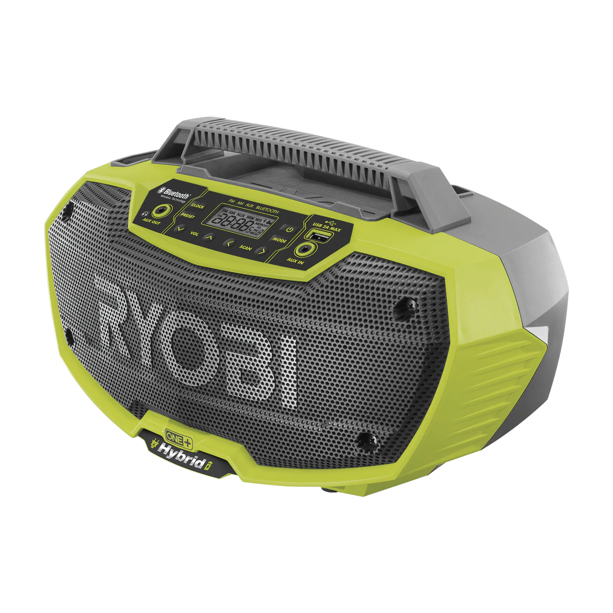 Ryobi 18V One Hybrid Bluetooth Radio - 2 Speakers - 340mm x 190mm x 160mm