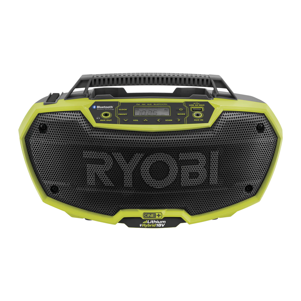Ryobi 18V One Hybrid Bluetooth Radio - 2 Speakers - 340mm x 190mm x 160mm - Image 3