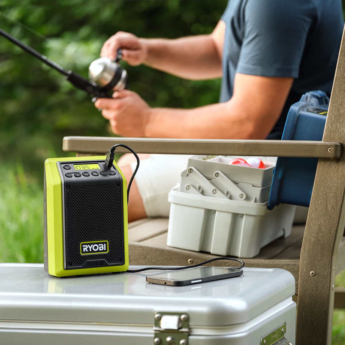 Ryobi 18V ONE+ Radio with Bluetooth RR18 - 75mm Speaker - 29 Hours Runtime - Image 3