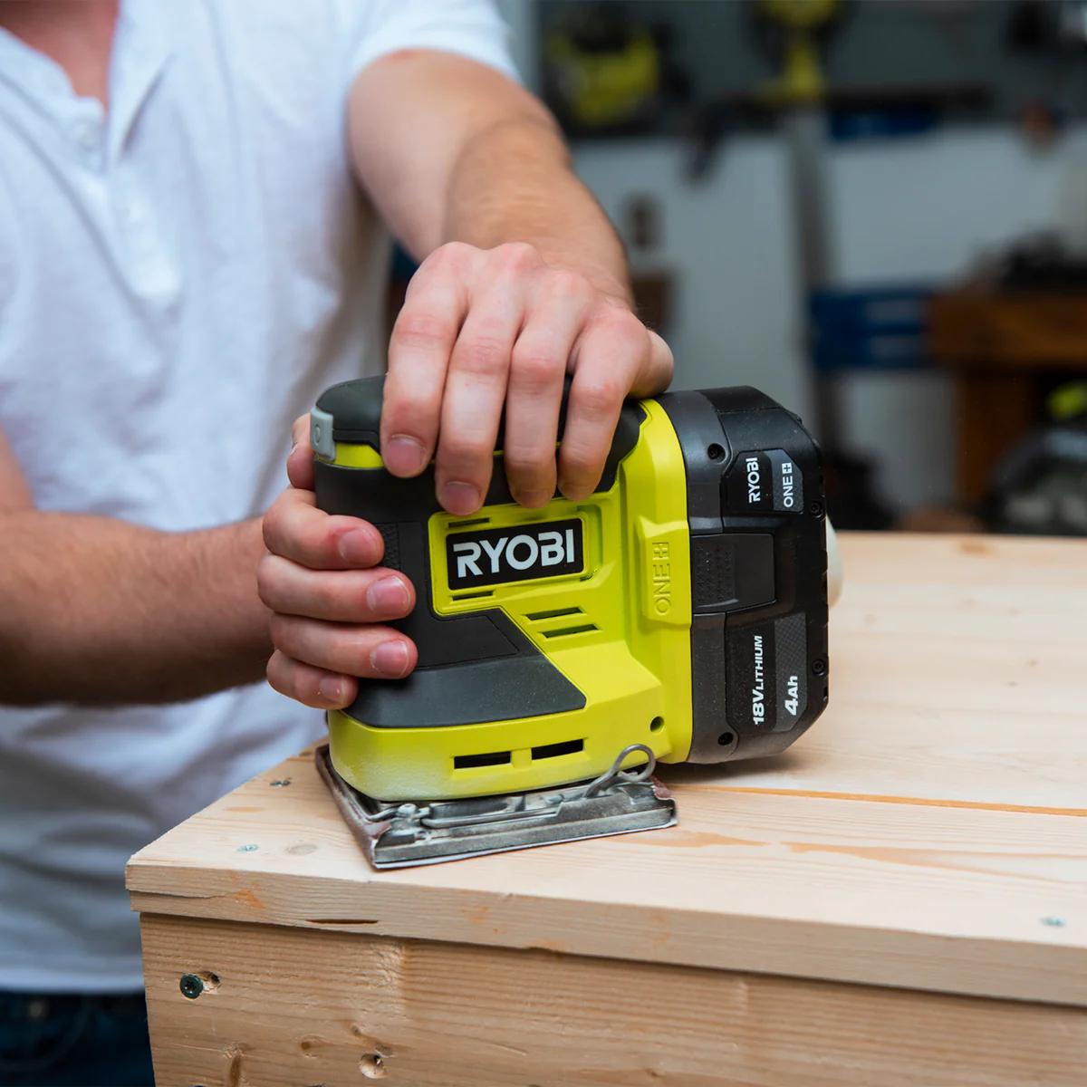Ryobi 18V One Sheet Sander RSS1814 - Tool Only - Compact - 14,000 OPM - Image 4