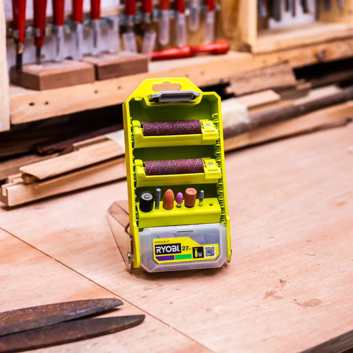 Ryobi 27 Piece Grinding and Sanding Set - 38mm x 1mm x 38mm - Durable Tools - Image 3