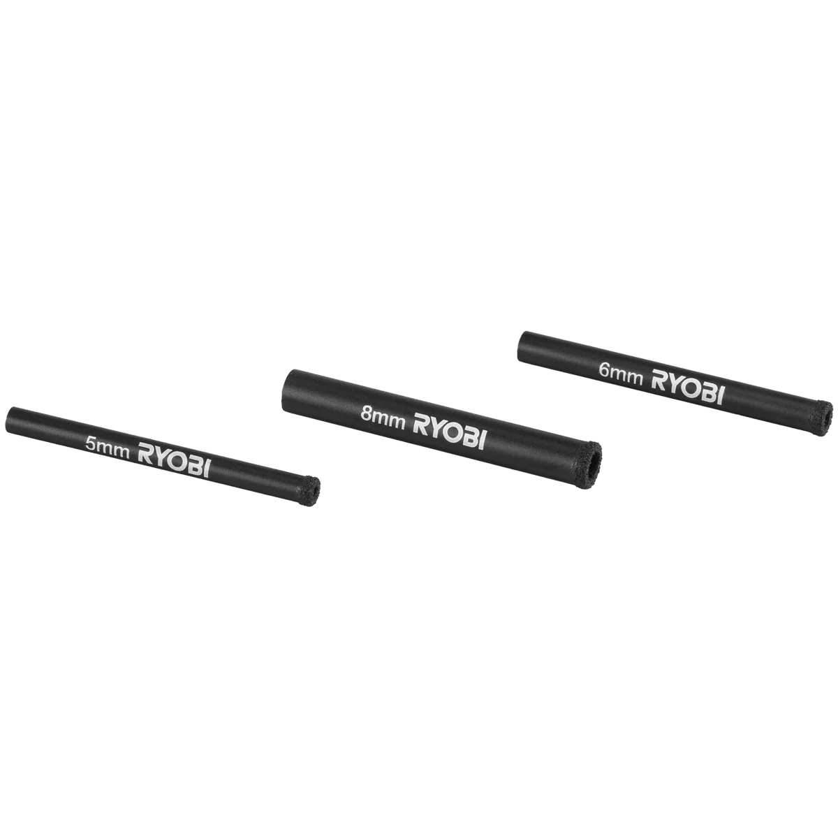 Ryobi 3 Piece Mini Diamond Holesaw Set - 5mm, 6mm, 8mm - Durable for Tile, Glass - Image 3