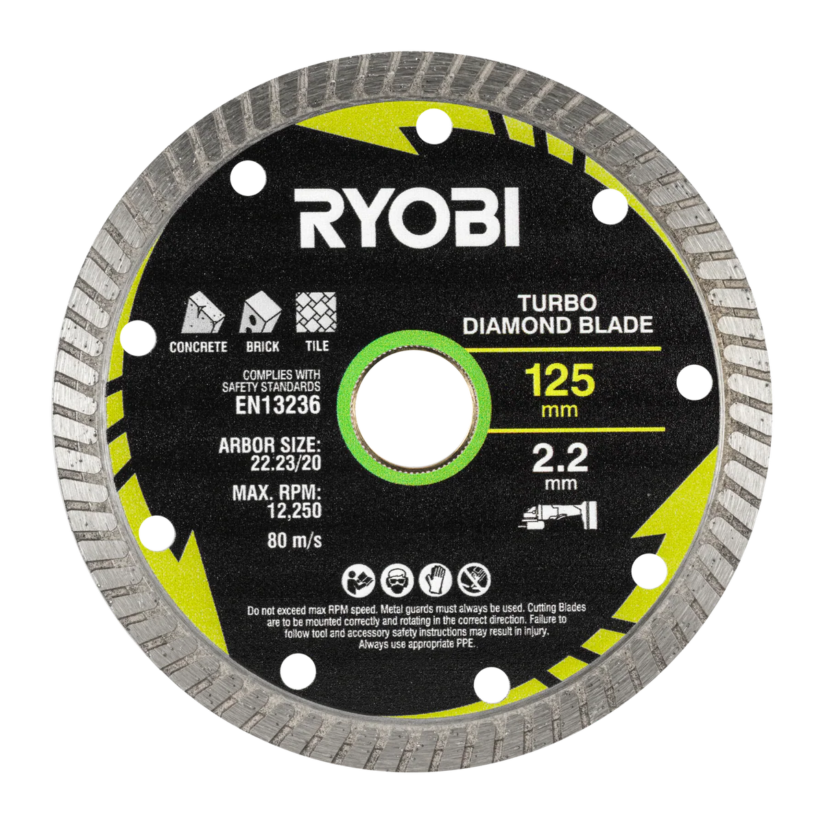 Ryobi 3 Piece Mixed Diamond Blade Set - 125mm - Durable Cutting Efficiency - Image 3
