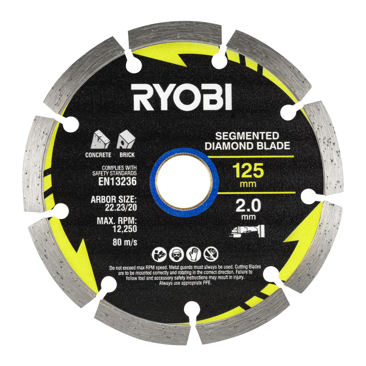 Ryobi 3 Piece Mixed Diamond Blade Set - 125mm - Durable Cutting Efficiency - Image 4