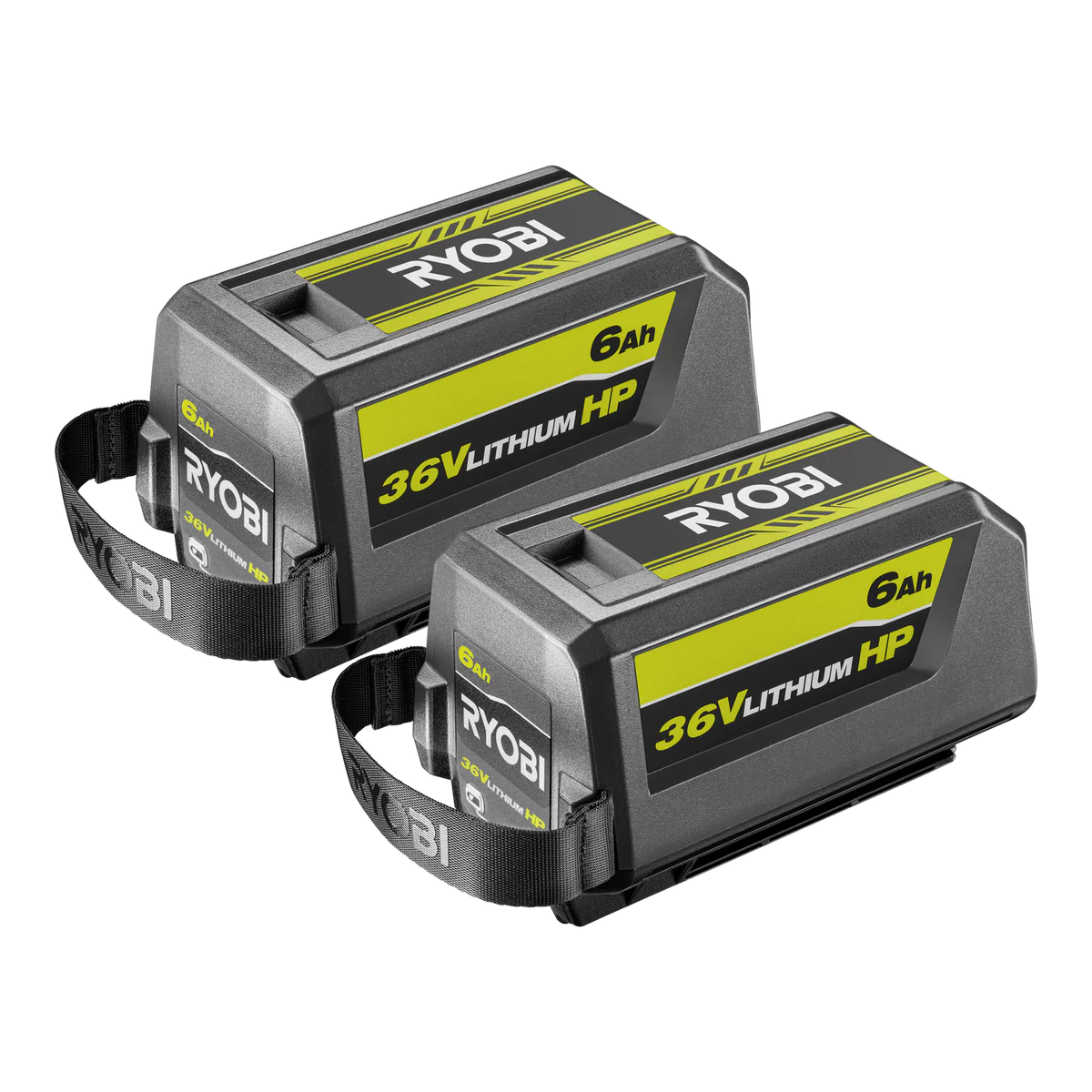 Ryobi 36V HP 6Ah Battery Twin Pack - 2 Batteries - 140mm x 208mm x 238mm