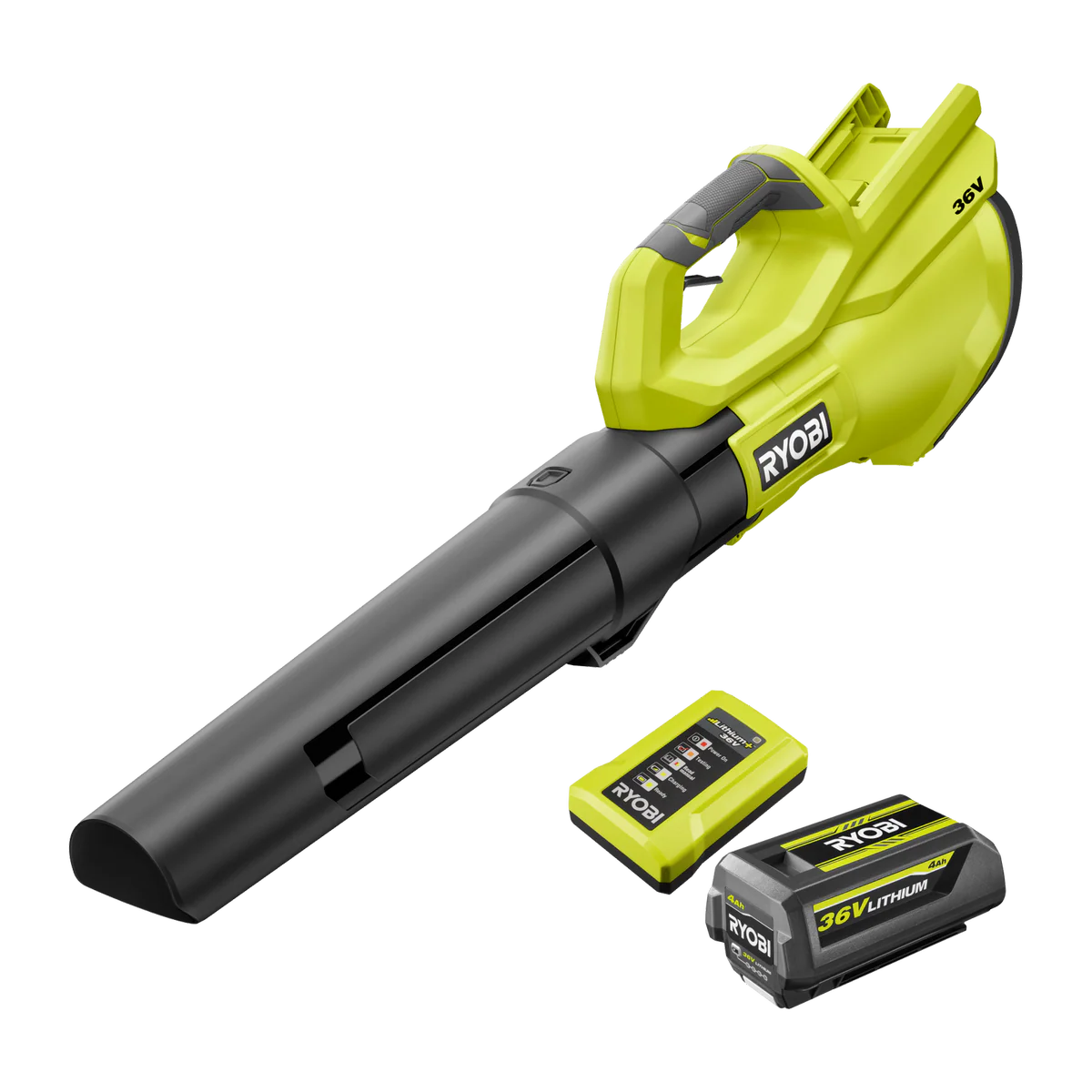 Ryobi 36V Jet Blower Kit - 550CFM - 4.0Ah Battery - 193km/h Air Speed