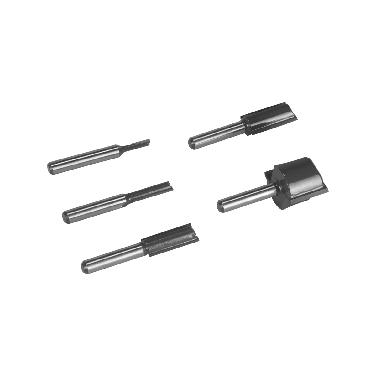 Ryobi 5 Piece Straight Router Bit Set - 3.2mm to 25mm - Durable Carbide Blades - Image 3