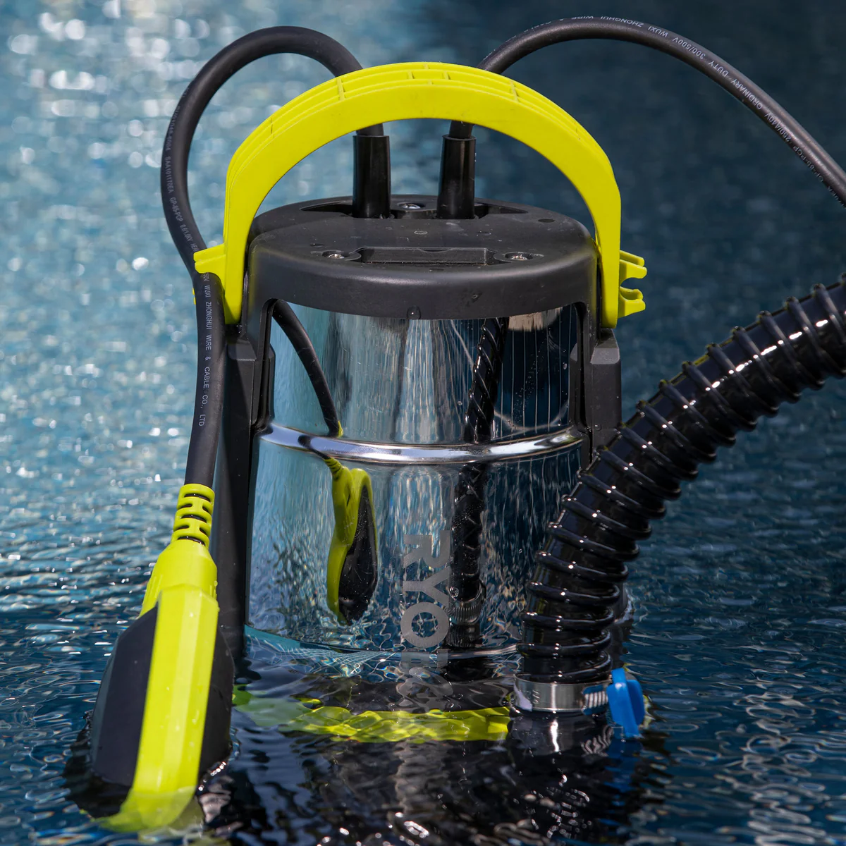 Ryobi 750W Clean and Dirty Water Submersible Pump - 16,500L/hr - RACSUP12 - Image 3