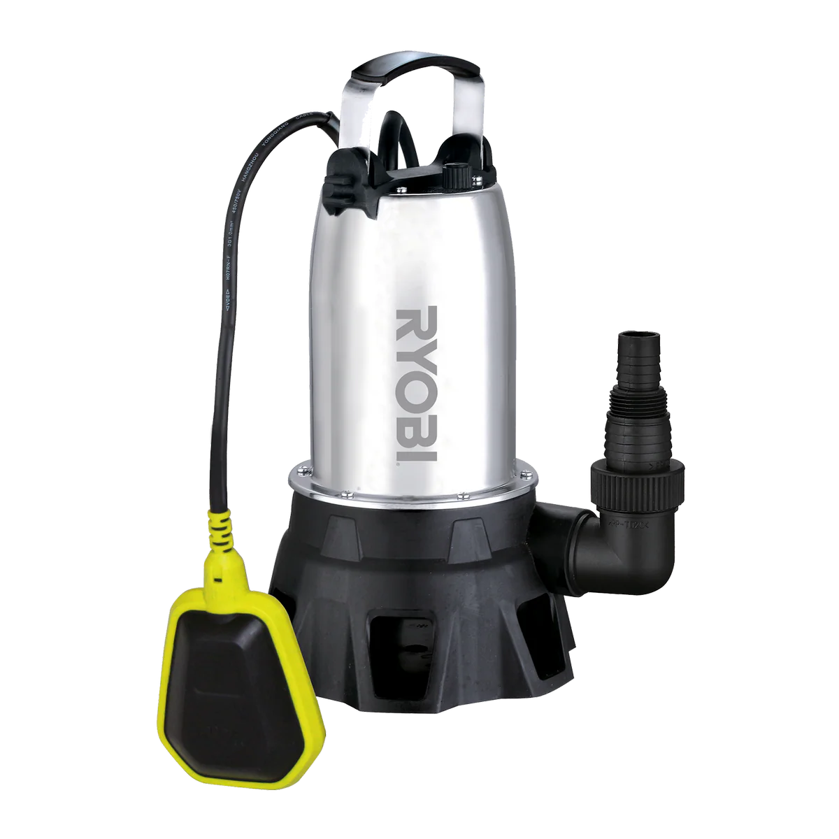 Ryobi 750W Stainless Steel Submersible Pump RACSUP22 - Dirty Water Transfer - 7m Immersion Depth