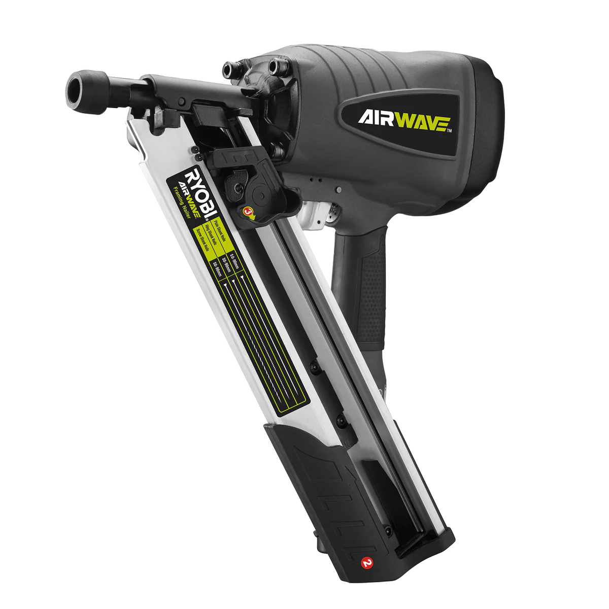 Ryobi Airwave Clipped Head Air Framing Nailer - 70 Nails - 50-90mm