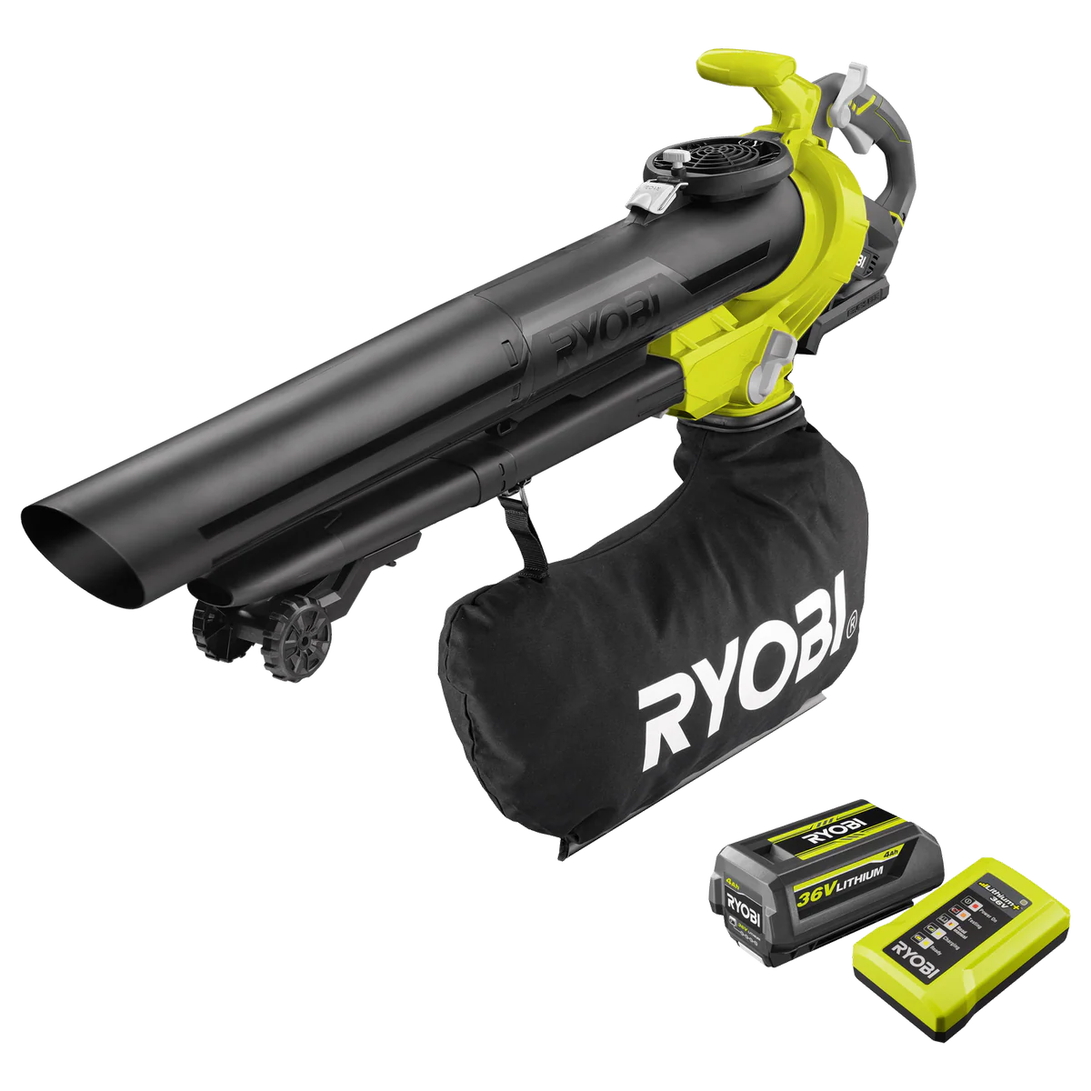 Ryobi Blower Vacuum - 36V - Brushless - Cordless with 4.0Ah Battery