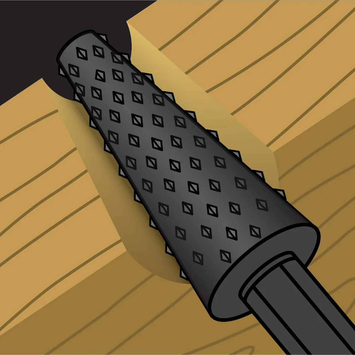 Ryobi Conical Wood Rasp - 60mm x 14mm - Carving & Shaping Tool - Image 3