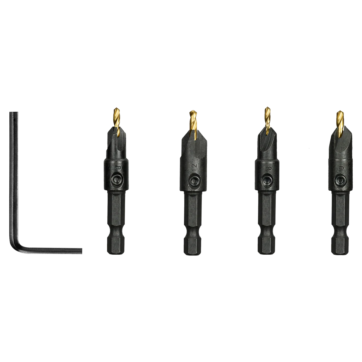 Ryobi Countersink Drill Bit Set - 4 Piece - #6, #8, #10, #12 - 118° Split Point - Image 2