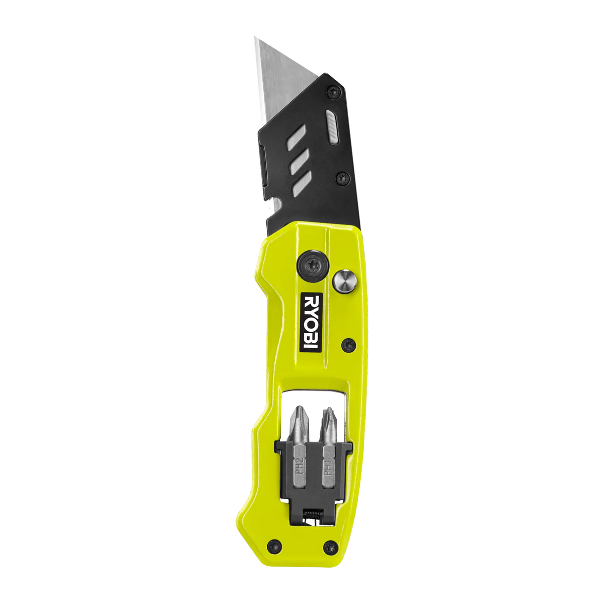 Ryobi Multi Function Folding Utility Knife - 2 Blades - 225mm - Compact Design