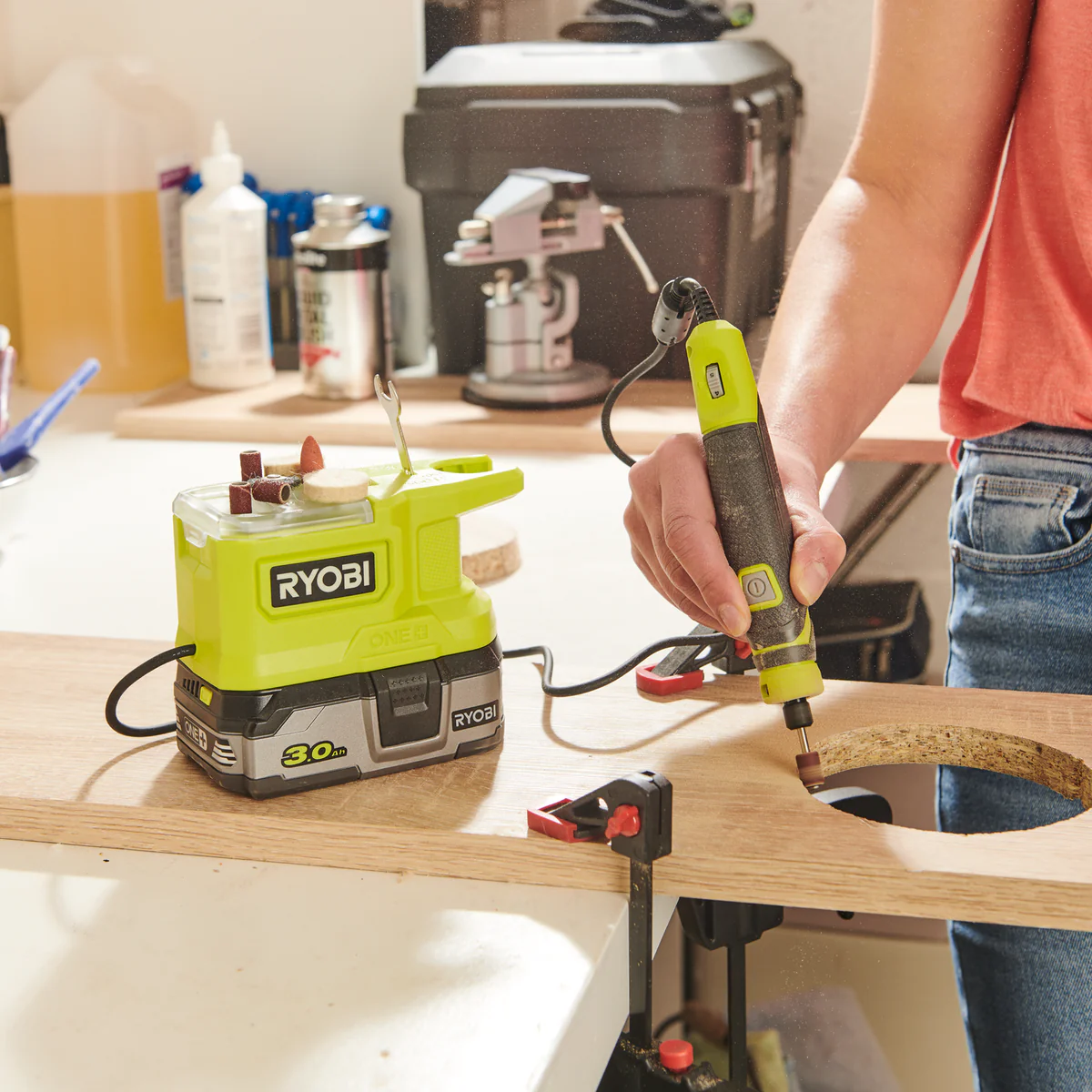 Ryobi Precision Rotary Tool - 3.2mm - Cordless - Variable Speed - Image 5