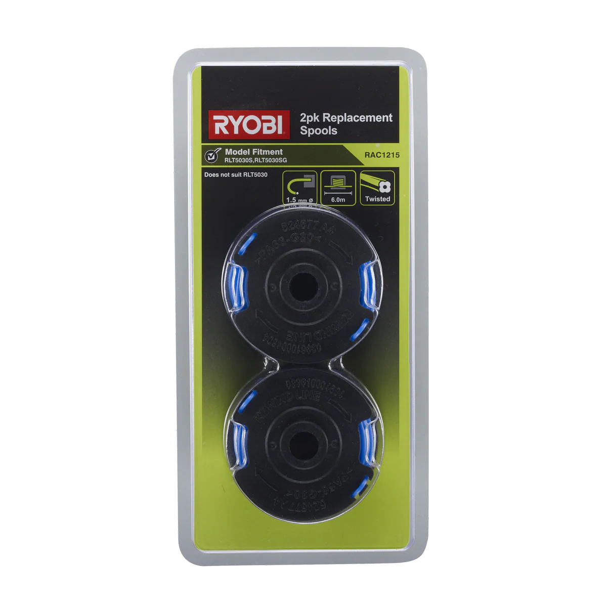 Ryobi Replacement Spools - 2 Pack - 6m - Twist Line - Easy Loading - Image 2
