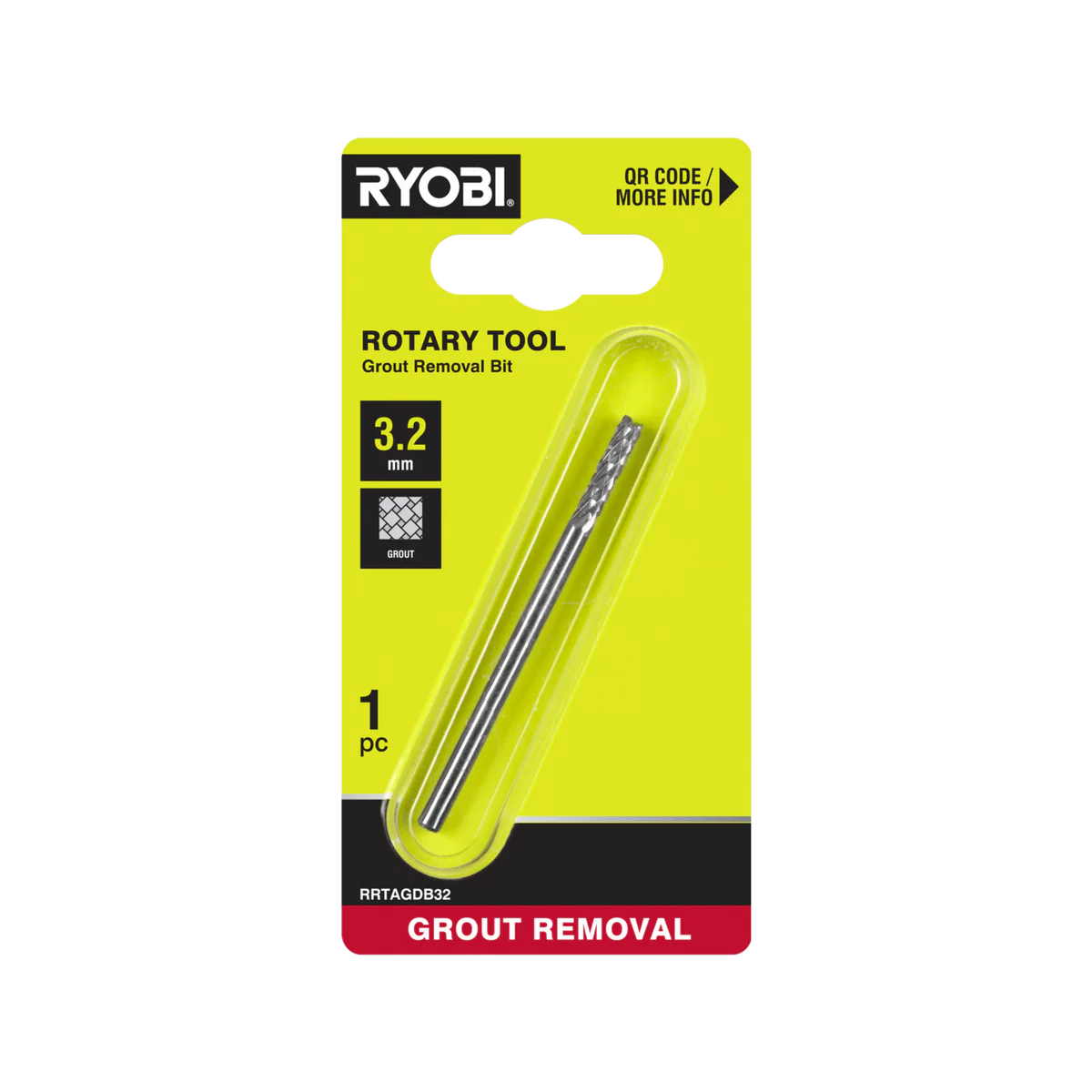 Ryobi Rotary Tool Grout Removal Bit 3.2mm - Efficient Grout Removal