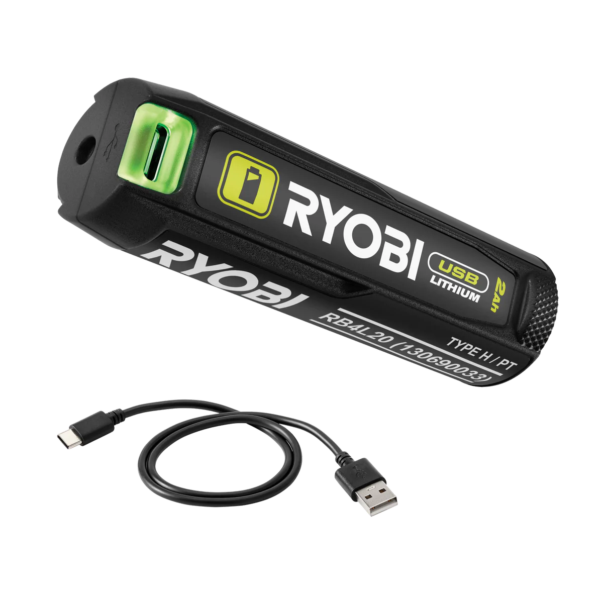Ryobi USB Lithium 2Ah Battery Power Bank - Compact Portable Charger - LED Gauge