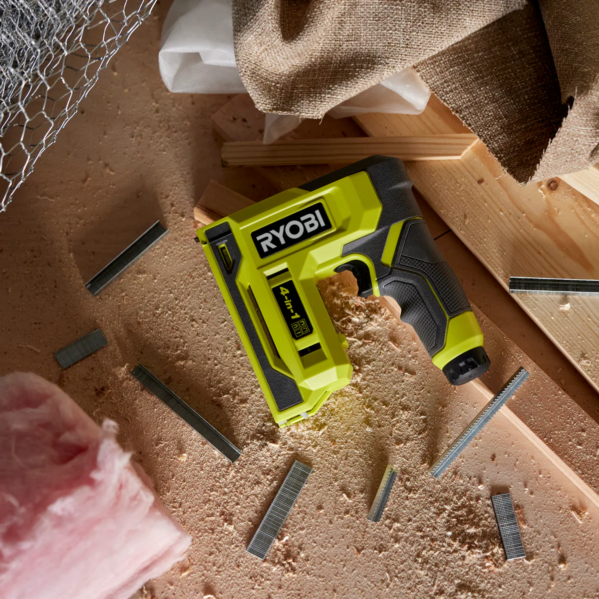 Ryobi USB Lithium 4-in-1 Stapler RST4K - 2Ah Kit - 173mm x 58mm x 225mm - Lightweight - Image 2