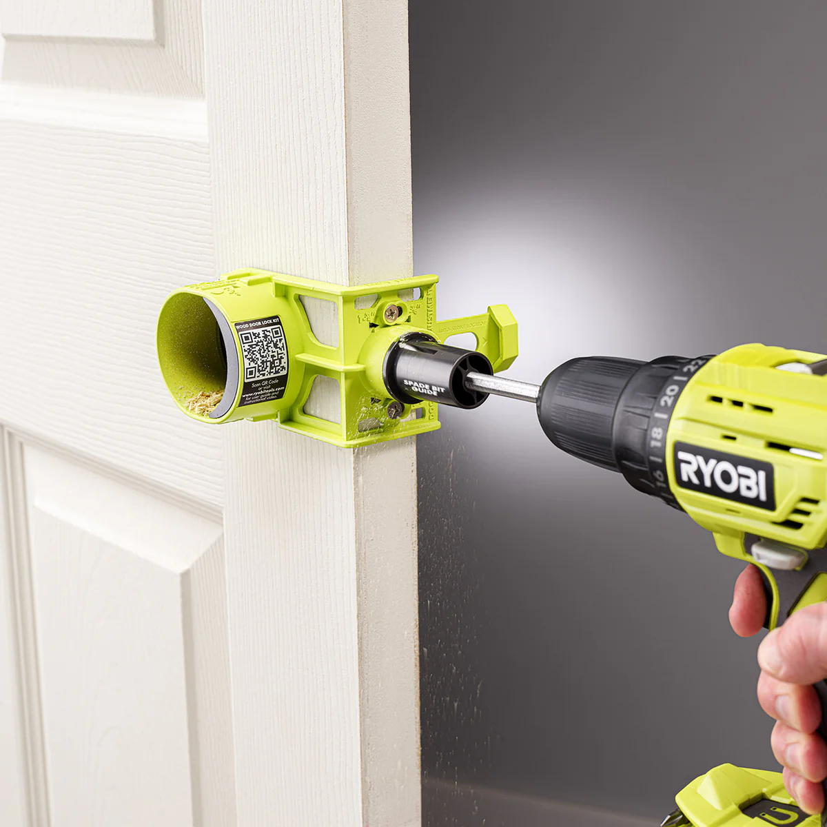 Ryobi Wood Door Lock Installation Kit - Adjustable Inserts - Timber Use - Image 3