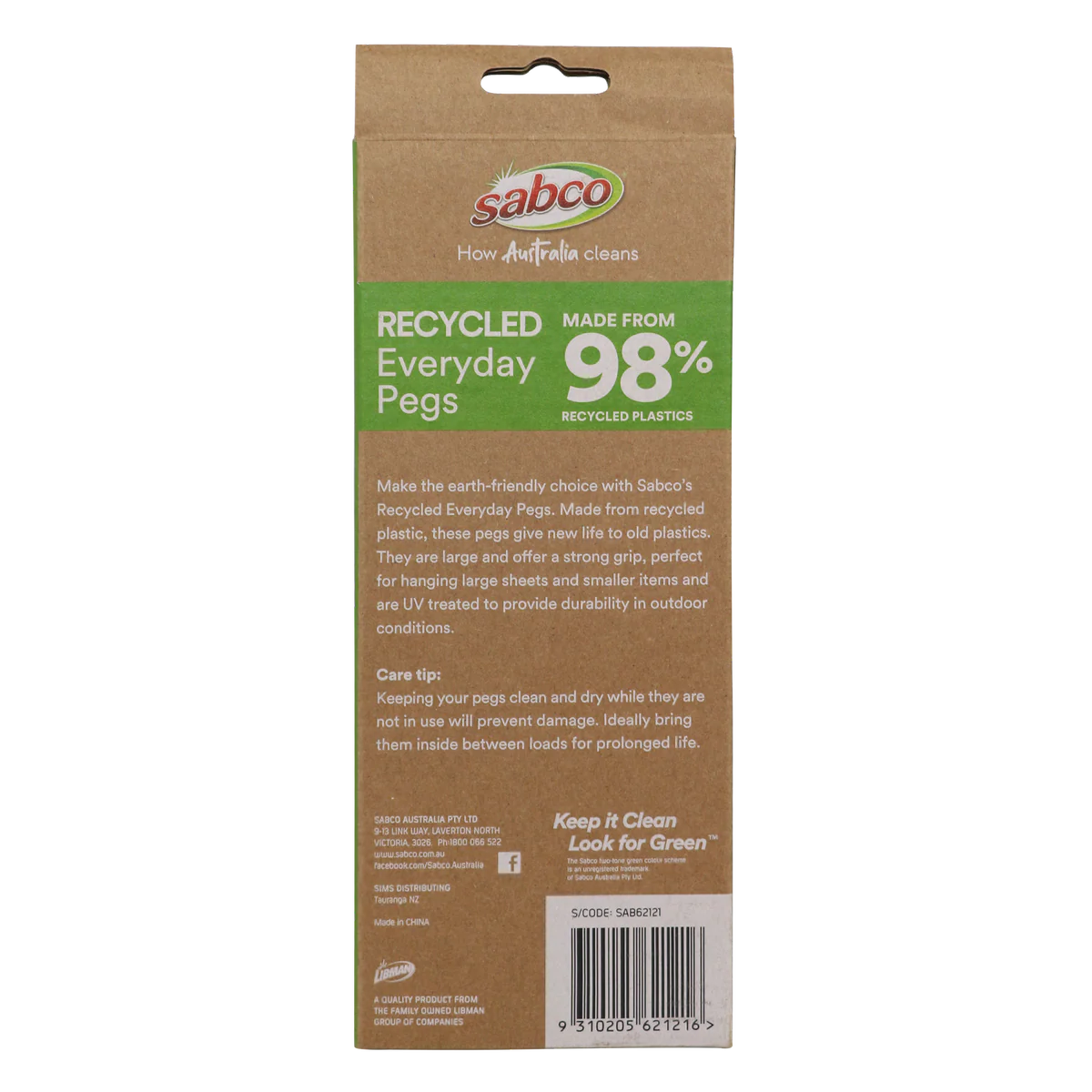 Sabco Everyday Pegs - 30 Pack - Durable UV Stabilized - 90mm x 235mm - Image 2