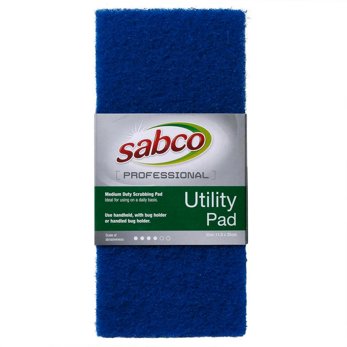 Sabco Professional Utility Pad - 11.5 x 25cm - Chemical Fiber - Medium Duty