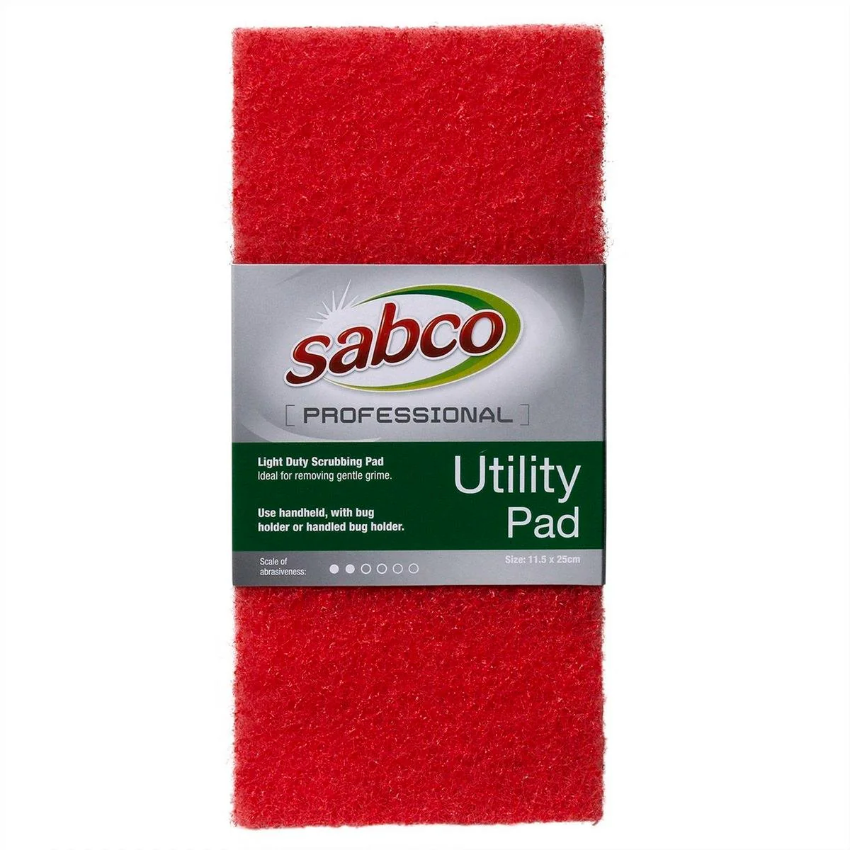 Sabco Professional Utility Pad - 11.5 x 25cm - Chemical Fibre - Light Duty