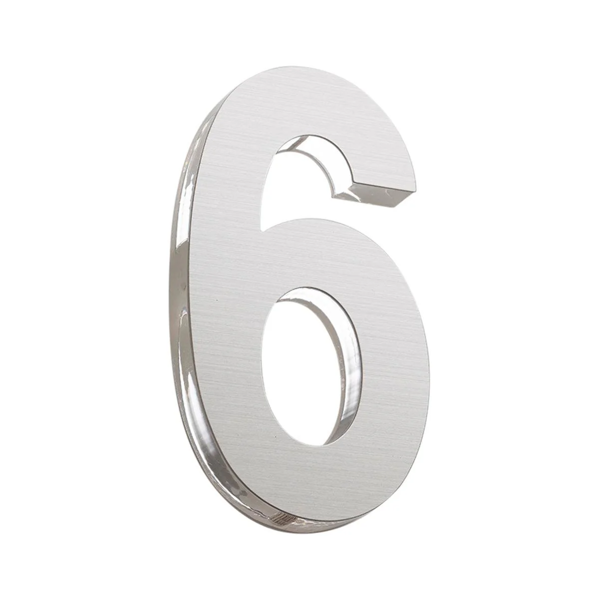 Sandleford 120mm Stainless Steel House Number 6 - Silver - UV Resistant