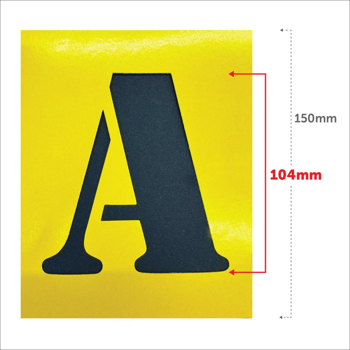 Sandleford 150mm A to Z Stencil Kit - Cardboard - Yellow - 104mm Letter Size - Image 2