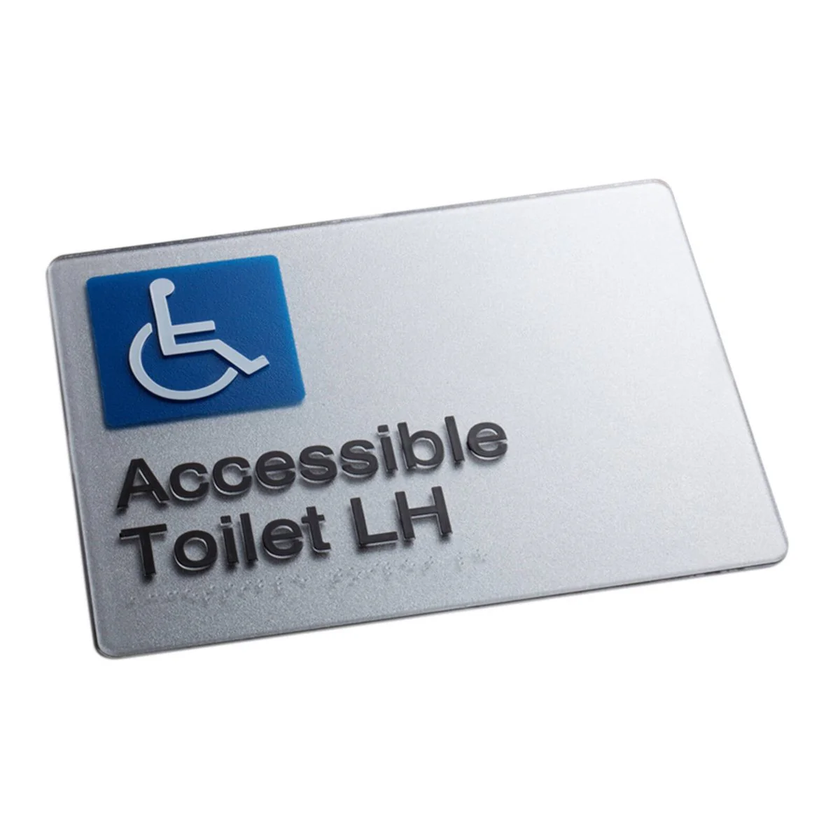 Sandleford 180 x 235mm Accessible Toilet LH Braille Sign