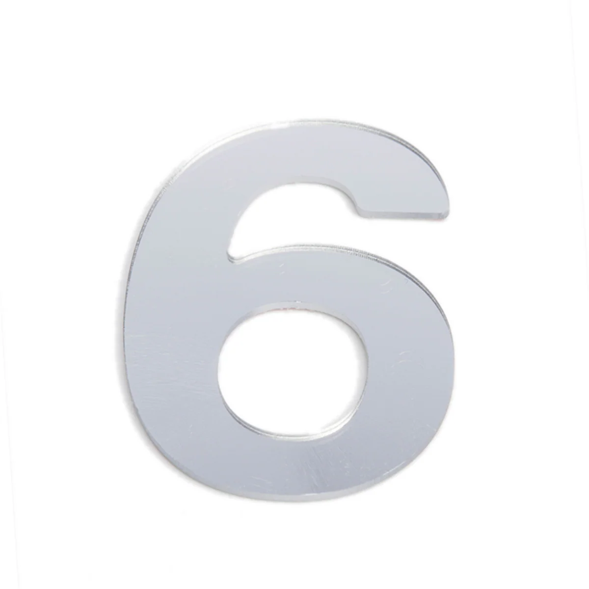 Sandleford 25mm Silver Self Adhesive House Number 6 - Durable Numeral