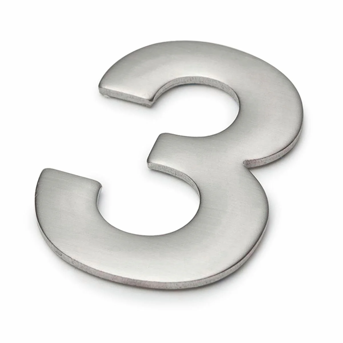 Sandleford 50mm Stainless Steel Self Adhesive House Number 3 - Silver