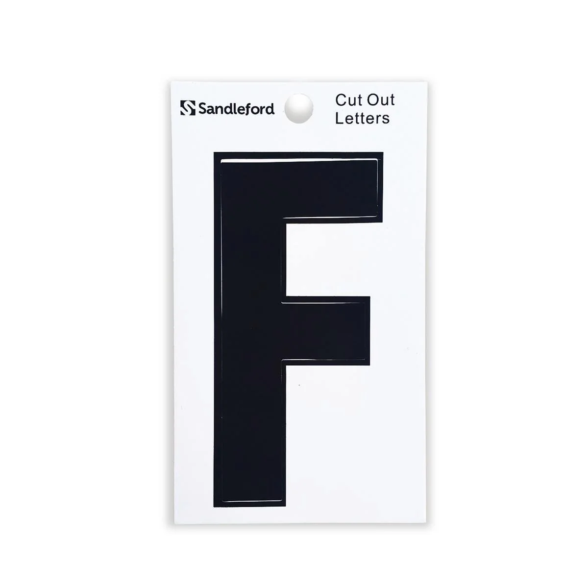 Sandleford 85mm Black Cut Out Self Adhesive House Letter F