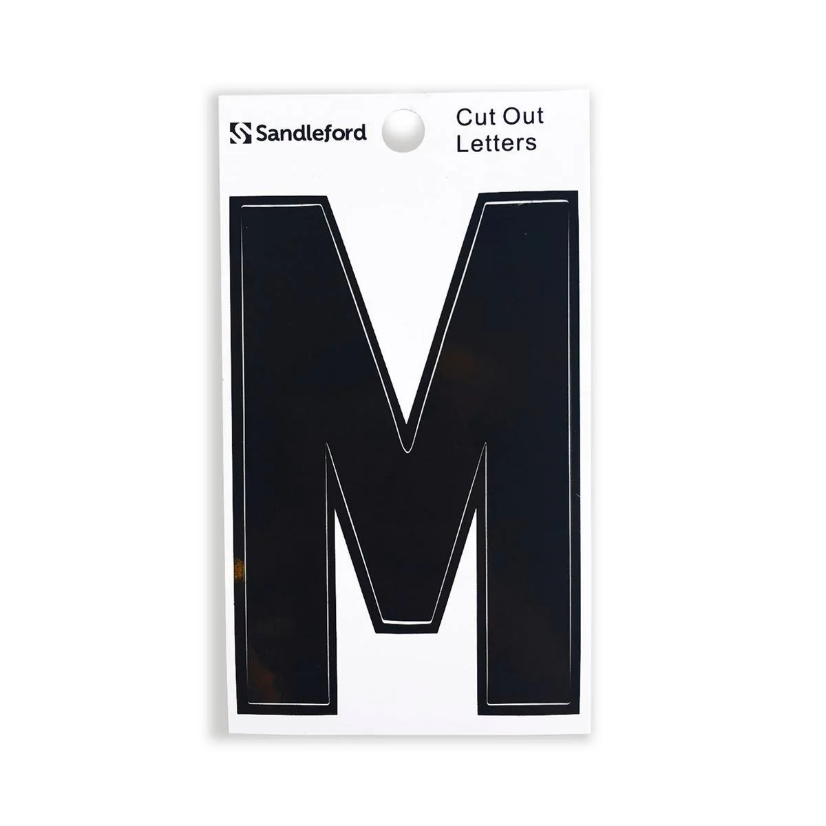 Sandleford 85mm Black Cut Out Self Adhesive House Letter M