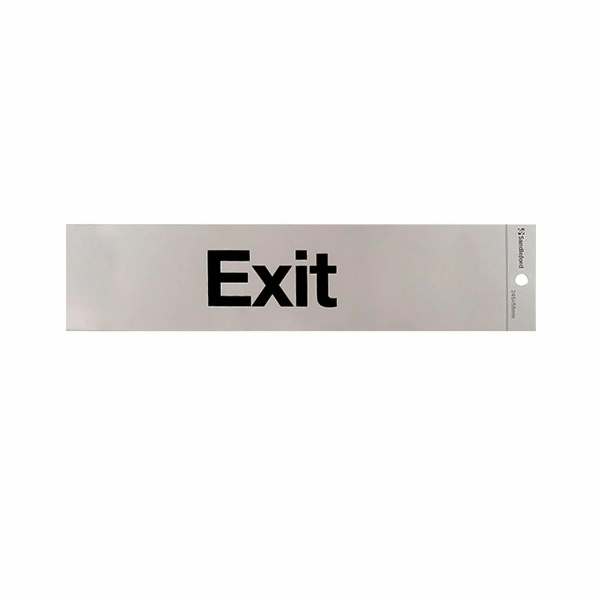 Sandleford Exit Sign - Self Adhesive - Silver - 245 x 58mm
