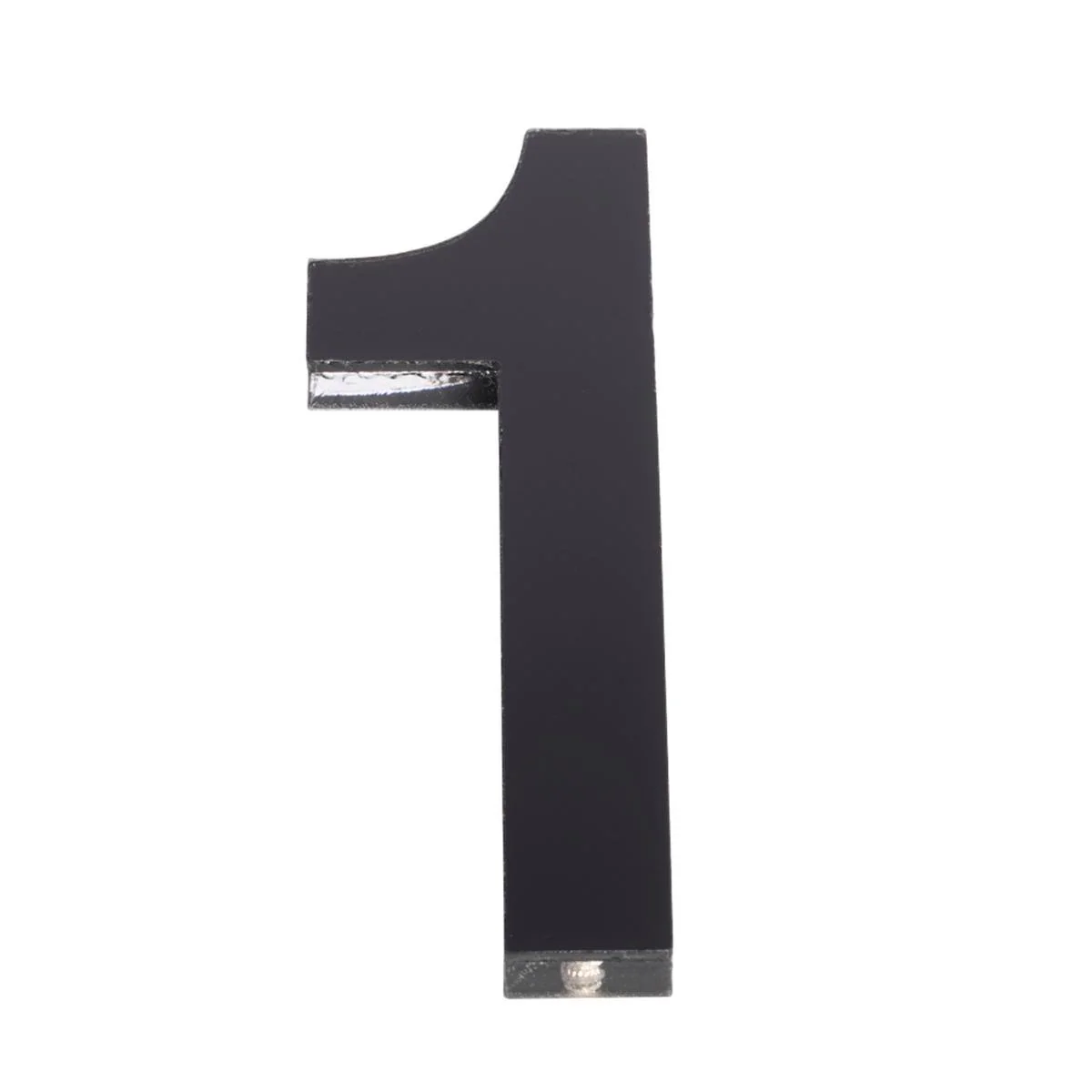Sandleford House Number 1 - 120mm - Black Acrylic - Weather Resistant