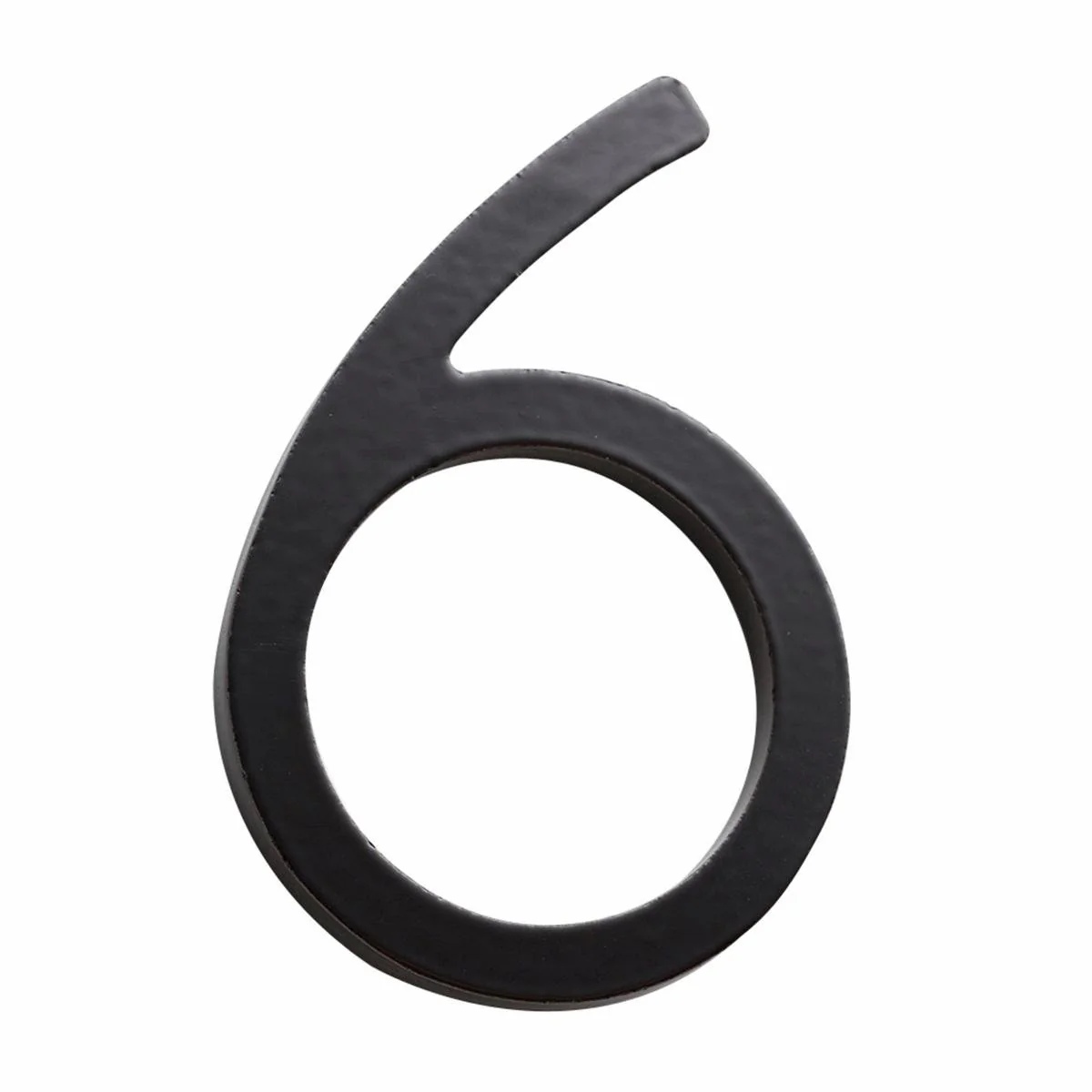 Sandleford House Number 6 - 75mm - Black - Galvanised Steel - Weather Resistant