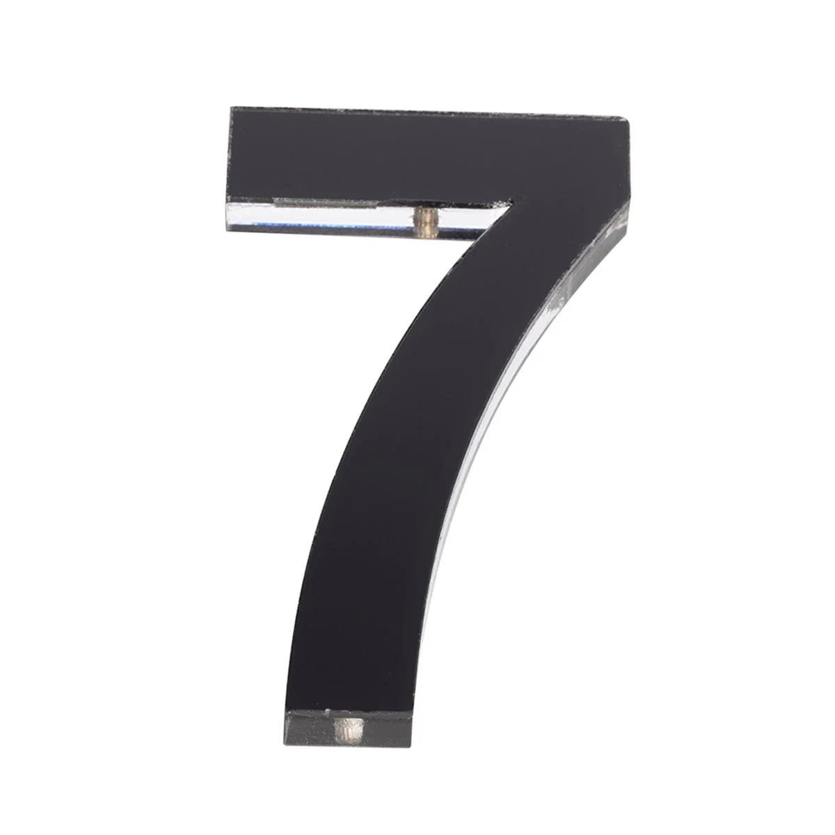Sandleford House Number 7 - 120mm Black Acrylic - Modern Design