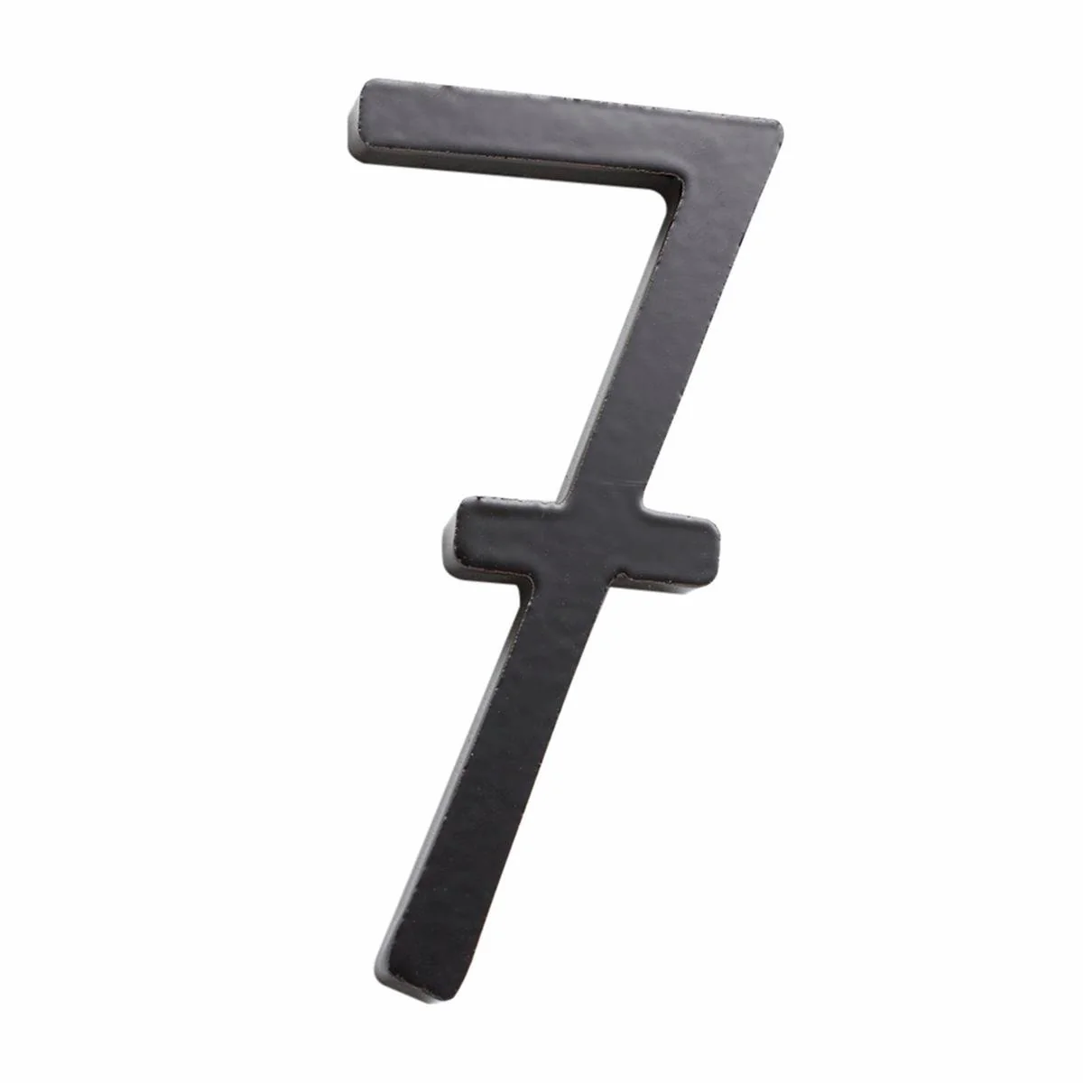 Sandleford House Number 7 - 75mm - Black - Galvanised Steel - Weather Resistant