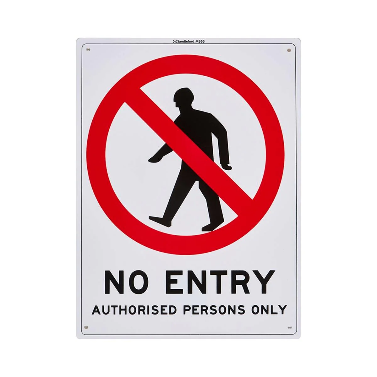 Sandleford No Entry Sign 300 x 225mm Polypropylene UV Resistant