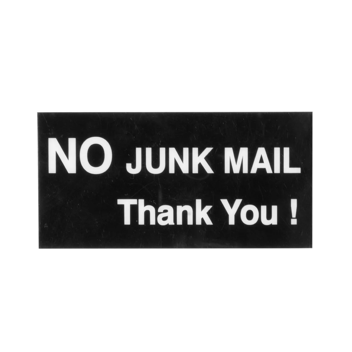 Sandleford No Junk Mail Thank You Adhesive Sign - 100 x 50mm - White