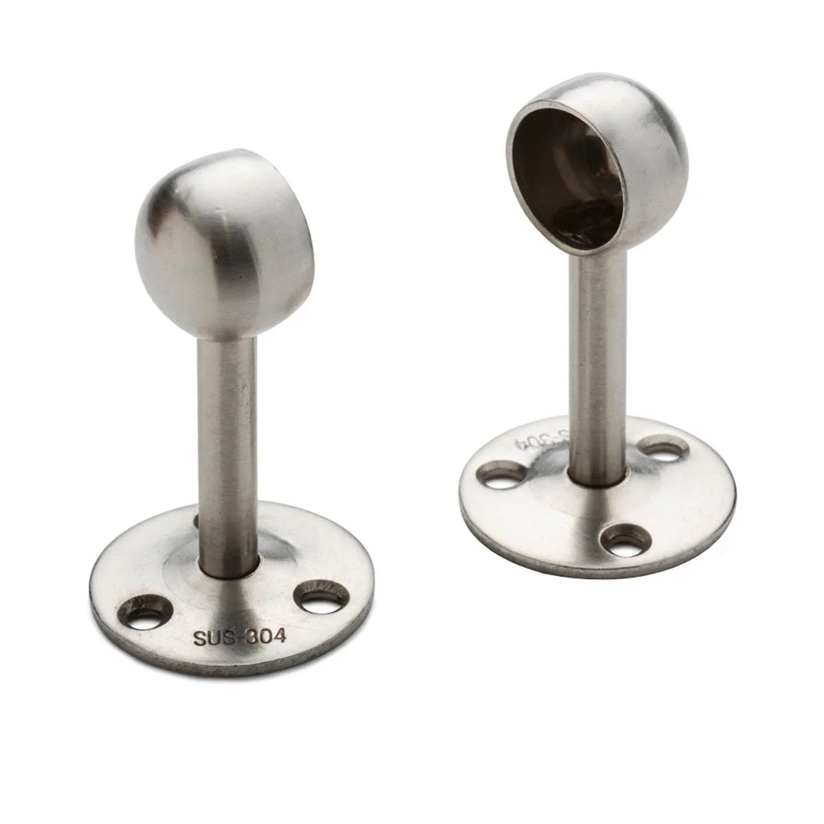 Sandleford Stainless Steel Pillar End Fitting Rod 2 Pack - 19mm - Silver