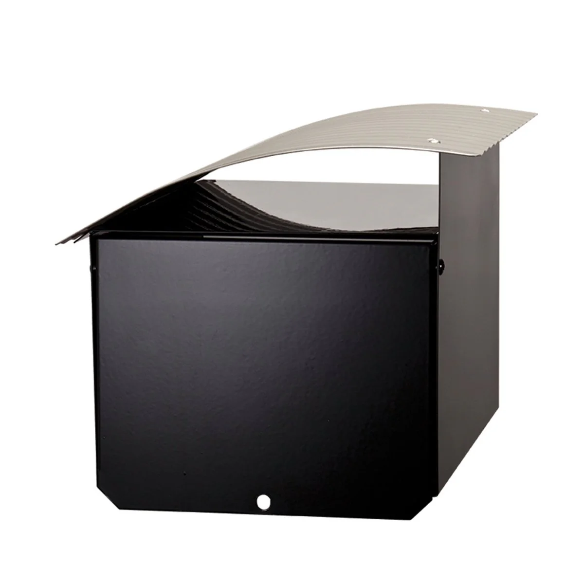 Sandleford Ripple Letterbox 210mm x 180mm x 290mm Galvanised Steel Black/Silver - Image 2