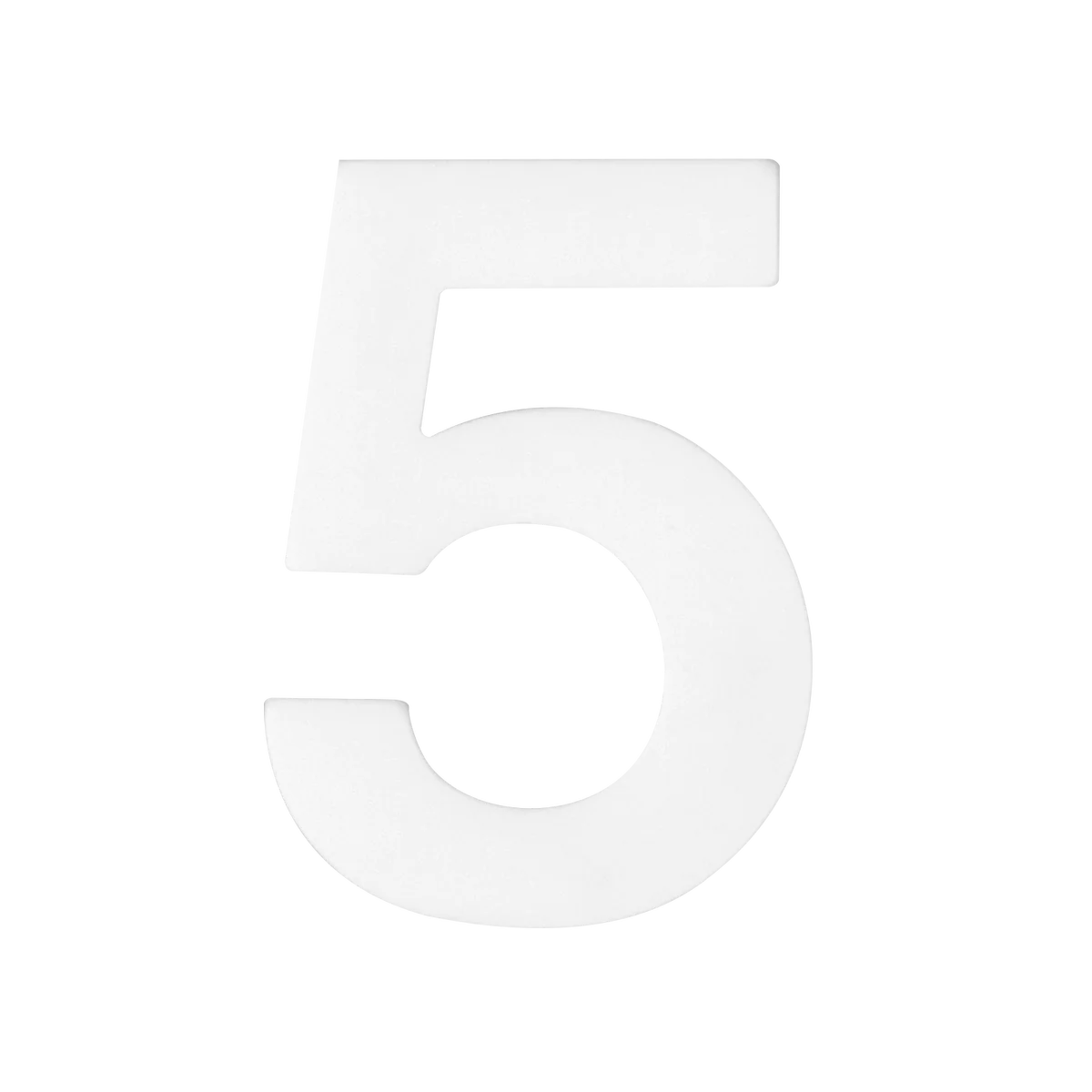 Sandleford Self Adhesive Number 5 - 50mm - White - Easy Application - Weather Resistant