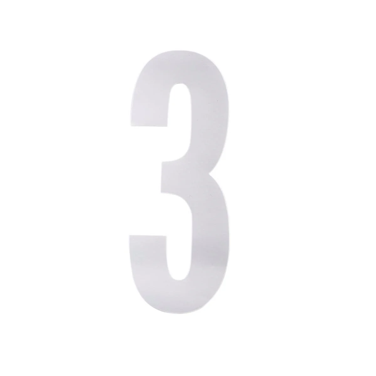 Sandleford Self Adhesive Wheelie Bin Number 3 - 175mm - White - Pack of 2