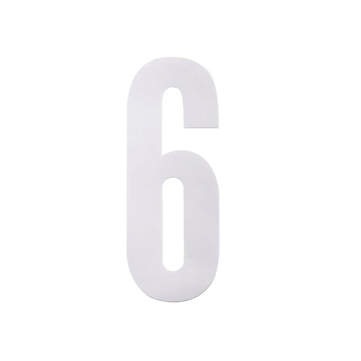 Sandleford Self Adhesive Wheelie Bin Number 6 - 175mm - White - Pack of 2