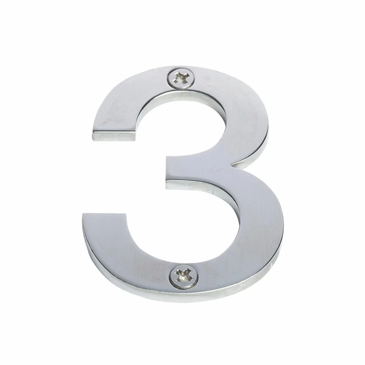 Sandleford Stainless Steel House Number 3 - 60mm - Brushed Finish