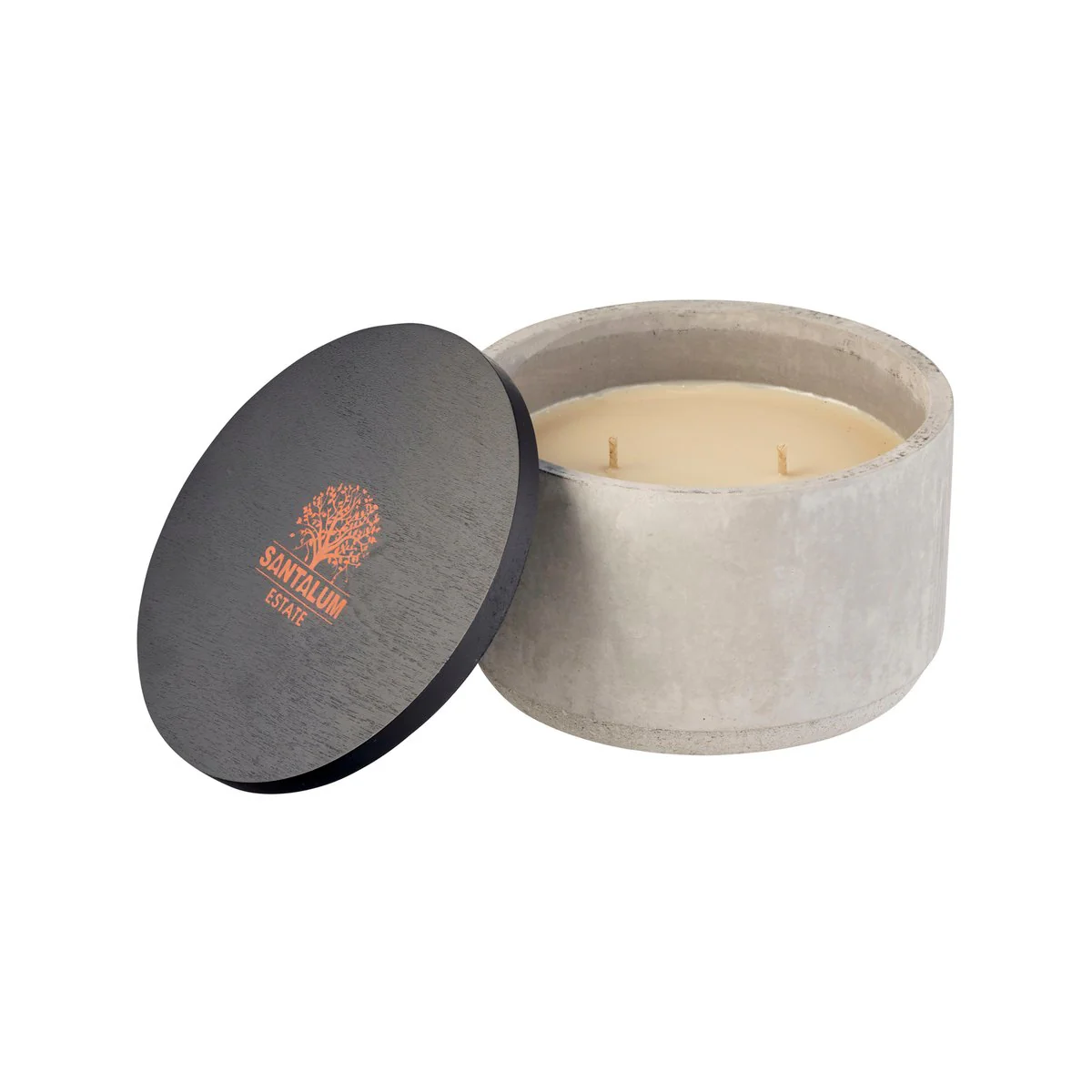 Santalum Estate Sandalwood Citronella Candle - 42 Hour Burn - Cement Grey - Image 4